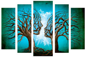 Модульная картина Декор Карпаты 120х80 см Деревья (M5-630-x5)