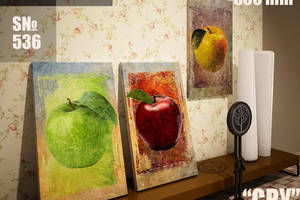 Модульная картина Декор Карпаты GRY яблоки 100х53см (s536)