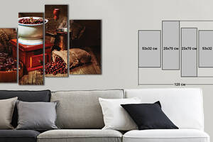 Модульная картина Декор Карпаты Vip Collection 120х80 см (VIP-M4-o721)