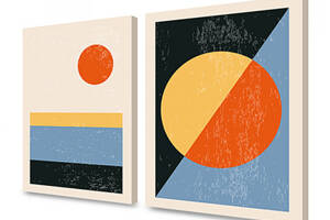 Модульная картина Malevich Store Абстракция Orange Sun 123x80 (MK21288)
