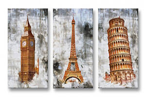 Модульна картина Malevich Store Три знамениті вежі 96x60 см (MK311651)