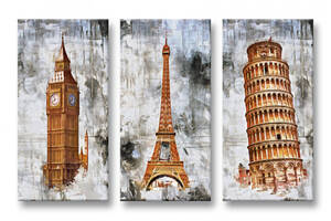 Модульная картина Malevich Store Три знаменитых башни 156x100 см (MK311651)