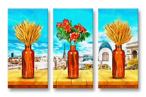 Модульная картина Malevich Store Цветы в вазе 126x80 см (MK311652)