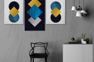 Модульная картина Malevich Store из трех частей Luxury 141x90 см (MK322005)