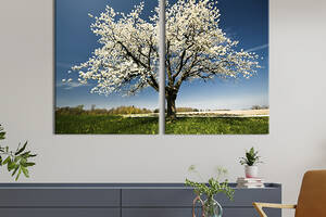 Модульная картина на холсте KIL Art Белое дерево 111x81 см (546-2)
