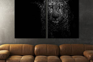 Модульная картина на холсте KIL Art Хищный ягуар 111x81 см (180-2)