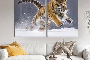 Модульная картина на холсте KIL Art Королевский тигр 165x122 см (170-2)