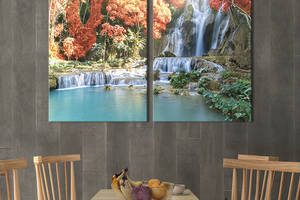 Модульная картина на холсте KIL Art Красочный водопад 71x51 см (587-2)