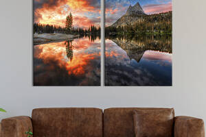 Модульная картина на холсте KIL Art Необычный ландшафт Йосемитского парка 111x81 см (563-2)