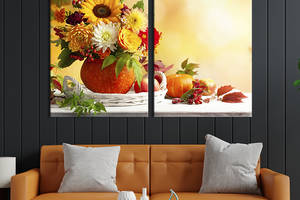 Модульная картина на холсте KIL Art Осенний букет 111x81 см (267-2)