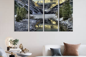 Модульная картина на холсте KIL Art полиптих Снег в горах 209x133 см (549-41)
