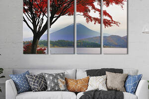 Модульная картина на холсте KIL Art полиптих Японский ландшафт 209x133 см (558-41)