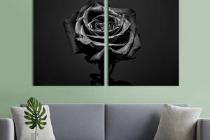 Модульная картина на холсте KIL Art Роскошная чёрная роза 71x51 см (252-2)