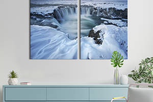 Модульная картина на холсте KIL Art Северный водопад 111x81 см (636-2)
