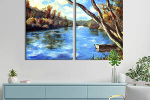 Модульная картина на холсте KIL Art Широкая река 71x51 см (561-2)