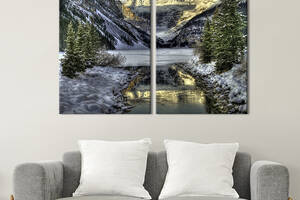 Модульная картина на холсте KIL Art Снежные горы 165x122 см (549-2)