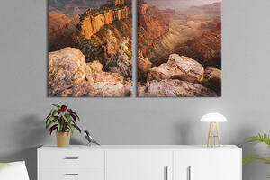 Модульная картина на холсте KIL Art Величественный Гранд Каньон 165x122 см (599-2)