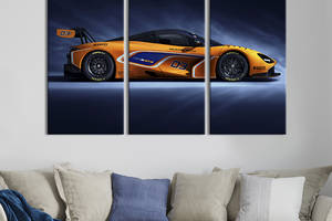 Модульная картина на холсте из 3 частей KIL Art триптих Гоночный суперкар McLaren 156x100 см (1352-31)