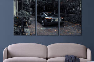 Модульная картина на холсте из 3 частей KIL Art триптих Роскошная машина Audi R8 78x48 см (1382-31)
