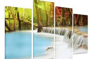 Модульна картина на полотні із чотирьох частин KIL Art Природа Дивовижний краєвид 129x90 см