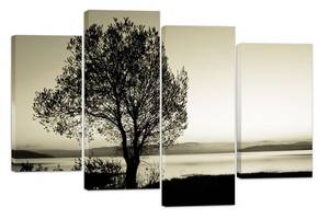 Модульна картина на полотні із чотирьох частин KIL Art Природа Дерево на березі 129x90 см (M4_L_429)