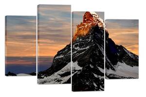 Модульна картина на полотні із чотирьох частин KIL Art Гора Холодна вершина 89x56 см (M4_M_551)