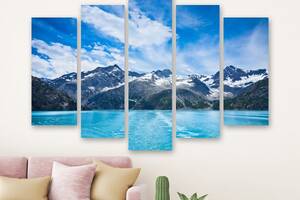 Модульная картина на холсте из пяти частей KIL Art Аляска 112x68 см (M5_M_341)