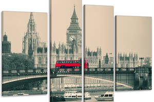 Модульная картина Poster-land Лондон с красным Автобусом (75x118 см) Art-610_4