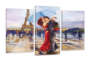 Модульная картина Poster-land Пара под зонтом в Париже 53x100см Арт-517_3
