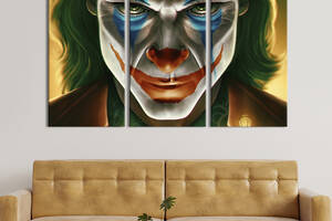 Модульная картина триптих на холсте KIL Art Arthur Fleck, Joker 78x48 см (720-31)