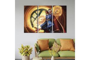 Модульная картина триптих на холсте KIL Art Doctor Strange 156x100 см (705-31)