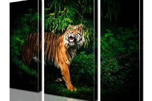 Модульная картина Тигр ADJ0109 размер 150 х 180 см