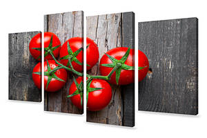 Модульная картина из 4 частей для интерьера KIL Art Сочные томати 149x106 см (M4_XL_575)