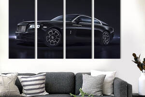 Модульная картина из 4 частей на холсте KIL Art Автомобиль класса премиум Rolls-royce 209x133 см (88-41)