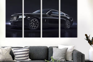 Модульная картина из 4 частей на холсте KIL Art Автомобиль класса премиум Rolls-royce 149x93 см (88-41)