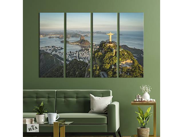 Модульная картина из 4 частей на холсте KIL Art Красота Рио-де-Жанейро 149x93 см (368-41)