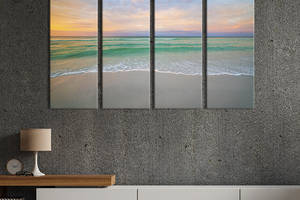 Модульная картина из 4 частей на холсте KIL Art Лазурный берег тропического моря 209x133 см (454-41)