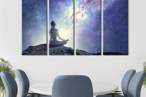 Модульная картина из 4 частей на холсте KIL Art Медитация и Вселенная 149x93 см (518-41)