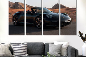 Модульная картина из 4 частей на холсте KIL Art Роскошный Porsche carrera 149x93 см (127-41)