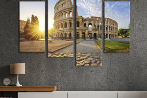 Модульная картина из 4 частей на холсте KIL Art Римский Колизей 89x56 см (371-42)