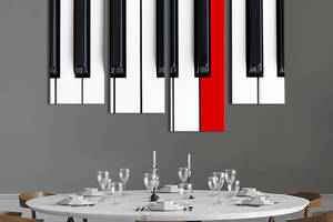 Модульная картина из 4 частей на холсте KIL Art Вертикальные клавиши пианино 149x106 см (531-42)
