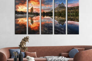 Модульная картина из 5 частей на холсте KIL Art Чарующая природа Йосемитского парка 132x80 см (563-51)