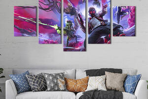 Модульная картина из 5 частей на холсте KIL Art Marvel's Guardians of the Galaxy 162x80 см (726-52)