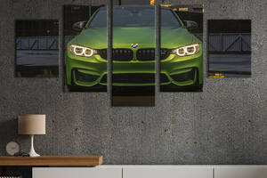 Модульная картина из 5 частей на холсте KIL Art Модное авто BMW Gran Turismo 112x54 см (111-52)