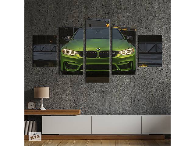 Модульная картина из 5 частей на холсте KIL Art Модное авто BMW Gran Turismo 112x54 см (111-52)