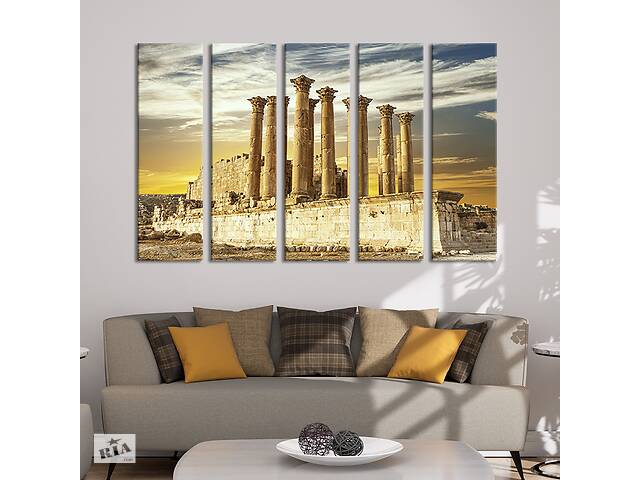 Модульная картина из 5 частей на холсте KIL Art Одно из чудес света - храм Артемиды 132x80 см (378-51)