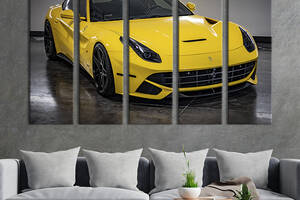 Модульная картина из 5 частей на холсте KIL Art Роскошный Ferrari 132x80 см (122-51)