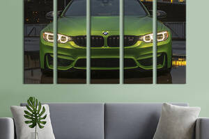 Модульная картина из 5 частей на холсте KIL Art Солидный автомобиль BMW Gran Turismo 132x80 см (111-51)