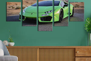 Модульная картина из 5 частей на холсте KIL Art Суперкар Lamborghini Aventador 187x94 см (125-52)