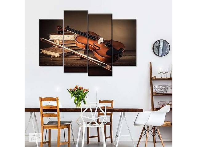 Модульная картина из четырех частей Art Studio Shop Элегантная гитараи 89x56 см (M4_M_222)